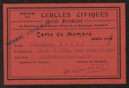 Carte de Membre d'Honneur