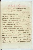 Cópia de carta de Manuel Teixeira Gomes para Augusto de Vasconcelos