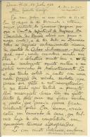 Carta de Afonso Costa para Manuel Teixeira Gomes