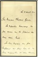 Carta de Francis Hyde Villiers para Manuel Teixeira Gomes