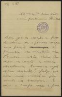 Carta de António Cabreira a Teófilo Braga