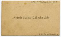 Cartão de António Pacheco Moreira Lobo a Teófilo Braga