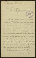 Carta de Manuel Joaquim de Azevedo a Teófilo Braga