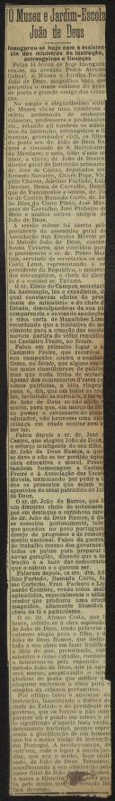 O Museu e Jardim-Escola João de Deus