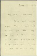 Carta de Eyre A. Crowe para Manuel Teixeira Gomes