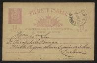 Bilhete-postal de Manuel de Moura a Teófilo Braga