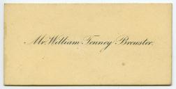 Cartão de visita de William Tenney Breuster