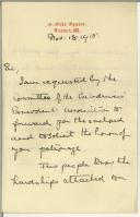 Carta de A. D. Tait para Manuel Teixeira Gomes