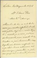 Carta de M. Costa Ferreira para Sidónio Pais