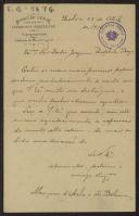 Carta do Marquês de Ávila e de Bolama a Teófilo Braga