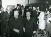 Fotografia de Américo Tomás celebrando as bodas ouro da sua entrada na Faculdade de Ciências de Lisboa