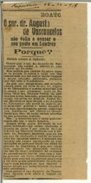 O snr. Dr. Augusto de Vasconcelos