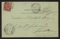 Bilhete-postal de C. de P. a Teófilo Braga