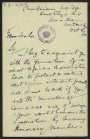 Carta de H. Ozman Newlane a Teófilo Braga