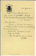 Carta de H. J. West para Manuel Teixeira Gomes