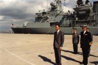 "Cerimónia da entrega do estandarte nacional ao N. P. R. ""Vasco da Gama"""