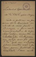 Carta de Caetano Alberto a Teófilo Braga