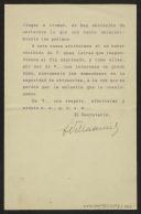 Carta da Sociedade El Sitio a Teófilo Braga