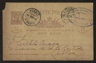 Bilhete-postal de L. Gomes a Teófilo Braga