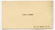 Cartão de visita de Ilda A. Jorge