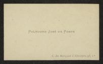 Cartão de visita de Polydoro José da Ponte