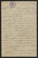 Carta de António Dantas Barbosa a Teófilo Braga