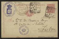 Bilhete-postal de Joaquim de Araújo a Teófilo Braga
