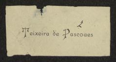 Cartão de visita de Teixeira de Pascoaes