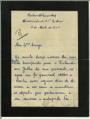Carta de César de Sousa Mendes para António Bessa Pais