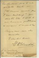 Carta de Henry Hamilton Johnston (?) para Manuel Teixeira Gomes