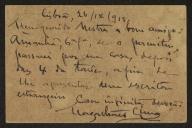 Bilhete-postal de Magalhães Lima a Teófilo Braga