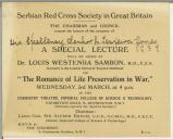 Convite da Serbian Red Cross Society in Great Britain para Manuel Teixeira Gomes
