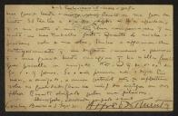 Bilhete-postal de Alfredo Pimenta para Teófilo Braga