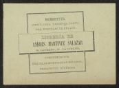 Carta de Andrés Martínez Salazar, director  de la Biblioteca Gallega, a Teófilo Braga
