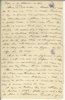 Carta de Teófilo Braga para Maria do Carmo Xavier de Barros Leite