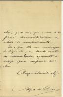 Carta de Alfredo da Cunha para Manuel Teixeira Gomes
