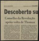 Conselho da Revolução apoia volta de Thomaz