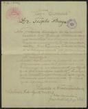 Carta de José António Jorge Pinto, da Comissão do Grémio Solidariedade, a Teófilo Braga
