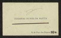 Cartão de visita de Eduardo Nunes da Motta