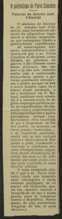 O patriotismo de Paiva Couceiro - Palavras de António José de Almeida