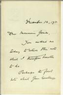 Carta de W. Langley para Manuel Teixeira Gomes