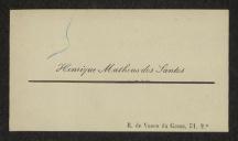 Cartão de visita de Henrique Mateus dos Santos