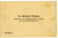Cartão de visita de Walter Röpke