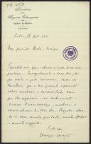 Carta de Mayer Garção a Teófilo Braga