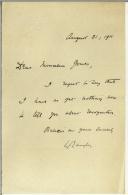 Carta de W. Langley para Manuel Teixeira Gomes