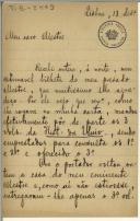 Carta de Fran Paxeco para Teófilo Braga