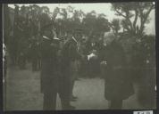 Fotografia de António José de Almeida durante as cerimónias de homenagem ao Soldado Desconhecido 