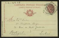 Bilhete-postal de Joaquim de Araújo a Teófilo Braga