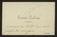 Cartão de visita de Ernesto Cabrita
