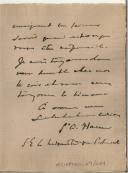 Carta de S. A. Harm (?) para Manuel Teixeira Gomes